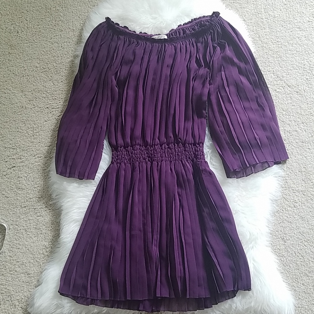 MSSP Pleated purple dress